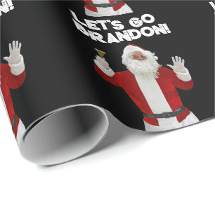 PAPIER CADEAU ALLONS BRANDON SANTA CLAUS BIDEN WRAPPING PAPIER