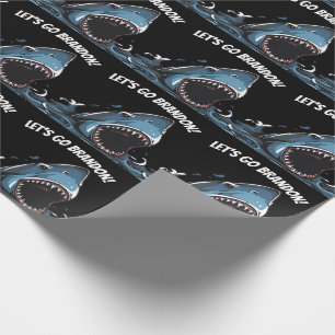 PAPIER CADEAU ALLONS BRANDON SHARK WRAPPING PAPER