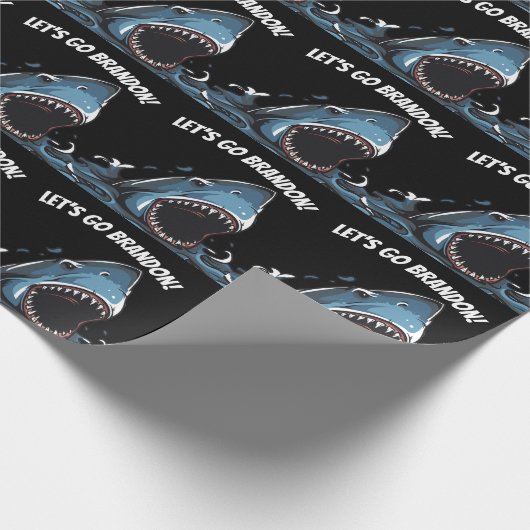 PAPIER CADEAU ALLONS BRANDON SHARK WRAPPING PAPER (Coin)