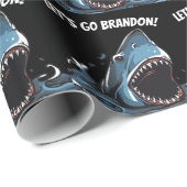PAPIER CADEAU ALLONS BRANDON SHARK WRAPPING PAPER (Coin rond)