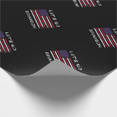 Papier Cadeau Allons voir Brandon Distressed Drapeau Joe Biden (Coin)