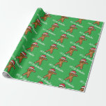 Papier Cadeau Allons-y Brandon Christmas Holiday Green<br><div class="desc">Allez Brandon Noël Vacances Papier d'enveloppement vert avec Dabbing Gingerbread Man.</div>