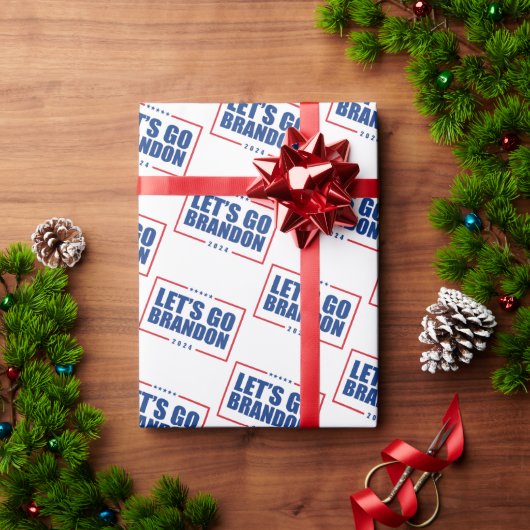 Papier Cadeau Allons-y Brandon Wrapping Paper. (Cadeau de vacances)