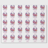 Papier Cadeau Allons-y les filles Dernière Disco Rose Enterremen (Plat)