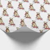 Papier Cadeau Allons-y ! Marche à pied à Terrier Chien (1b2) (Coin)