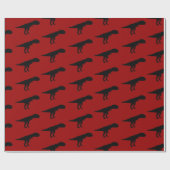 Papier Cadeau Allosaurus Silhouette (Plat)