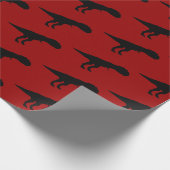 Papier Cadeau Allosaurus Silhouette (Coin)