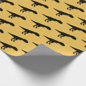 Papier Cadeau Allosaurus Silhouette (Coin)
