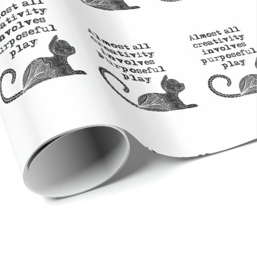 Papier Cadeau Almost all creativity implives purposeful play I (Coin rond)