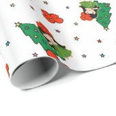 Papier Cadeau Aloha fille de danse polynésienne hawaïenne de (Coin rond)