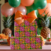 Papier Cadeau Aloha floral hawaïen tropical