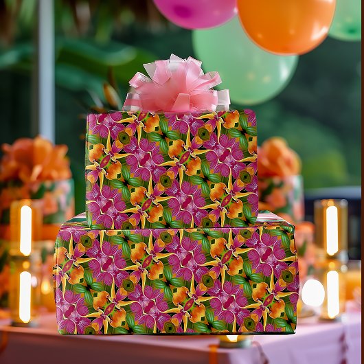 Papier Cadeau Aloha floral hawaïen tropical