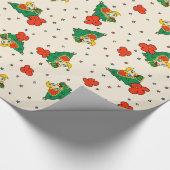 Papier Cadeau Aloha Honeys Christmas Blond Hula Girl Cream (Coin)