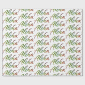 Papier Cadeau Aloha - Laisser la nature blanche - Hawaii Hawai'i (Plat)