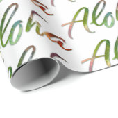 Papier Cadeau Aloha - Laisser la nature blanche - Hawaii Hawai'i (Coin rond)