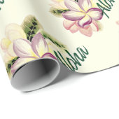 Papier Cadeau Aloha Plumeria (Coin rond)