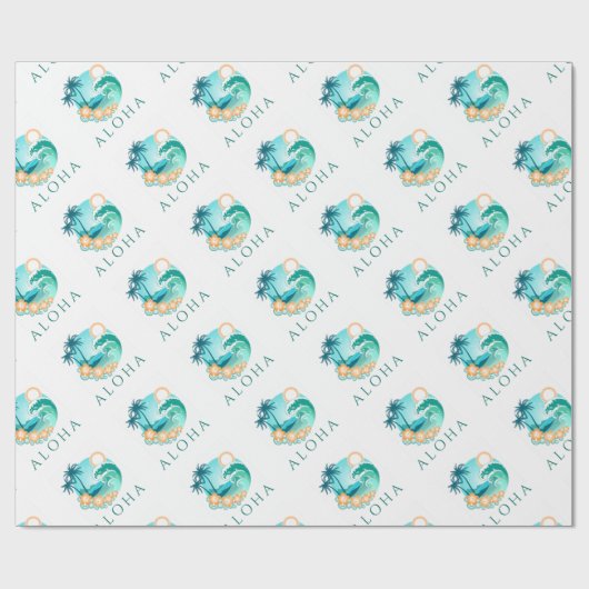 Papier Cadeau Aloha Tropical (Plat)