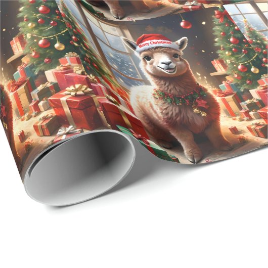 Papier Cadeau "Alpaca les présents : un conte de Noël" (Coin rond)