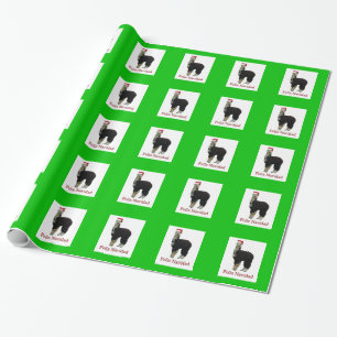 Papier Cadeau Alpaga Père Noël