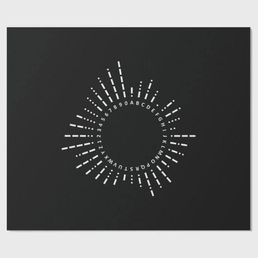 Papier Cadeau Alphabet Code Morse (Plat)