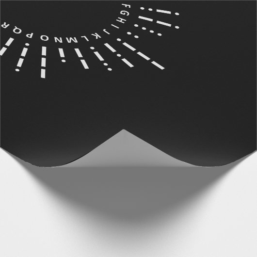 Papier Cadeau Alphabet Code Morse (Coin)