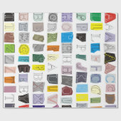 Papier Cadeau Alphabet coupé du papier (Plat)