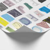 Papier Cadeau Alphabet coupé du papier (Coin)