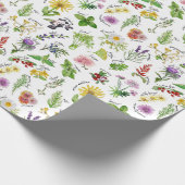 Papier Cadeau Alphabet de plantes et d'herbes (Coin)