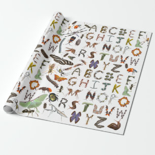 Papier Cadeau Alphabet des insectes et des bogues - Crawlies Dép