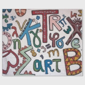 Papier Cadeau Alphabet Enfants (Plat)