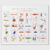 Papier Cadeau Alphabet Hiéroglyphique (Plat)