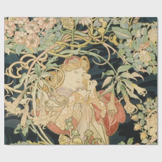 Papier Cadeau Alphonse Mucha - Alphonse (Plat)