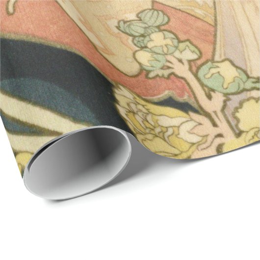 Papier Cadeau Alphonse Mucha - Alphonse (Coin rond)