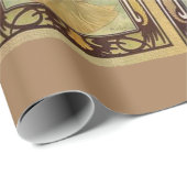 Papier Cadeau Alphonse Mucha - Art Nouveau Master (Coin rond)
