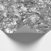 Papier Cadeau Aluminium Gris argenté Métalluré (Coin)