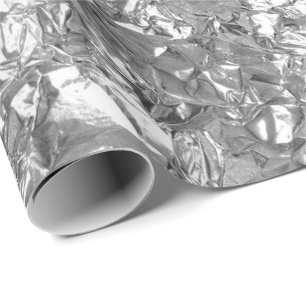 Papier Cadeau Aluminium Gris argenté Métalluré