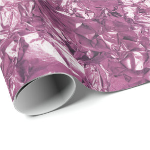 Papier Cadeau Aluminium Huile Améthyste Plum Metallic Rincé