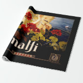 Papier Cadeau Amalfi Italie Poster de voyage Graphique d'art (Déroulé)