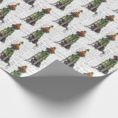 Papier Cadeau Amant chien Noël Noir Labrador Retriever (Coin)