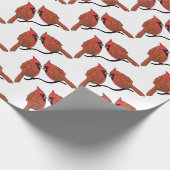 Papier Cadeau Amants cardinaux d'oiseau (Coin)