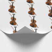 Papier Cadeau Amants de violon, instrument de ficelle de musique (Coin)
