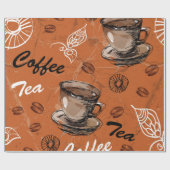 Papier Cadeau Amateur de café (Plat)