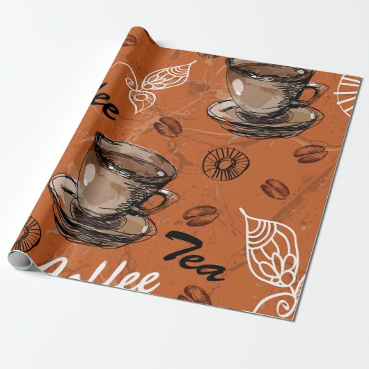 Papier Cadeau Amateur de café (Déroulé)