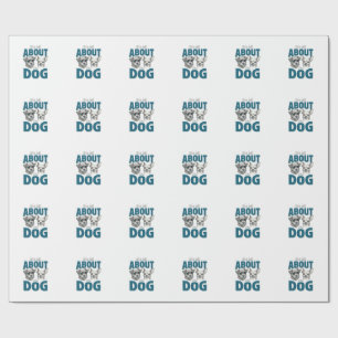Papier Cadeau Amateur de chien drôle Gravure vintage Graphique_1