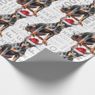 Papier Cadeau Amateur de chiens drôle Dobermann Pinscher dans un