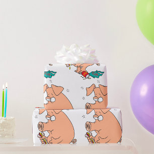 Papier Cadeau Amateur de friandises Cochon dodu