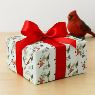 Papier Cadeau Amateur d'oiseaux Cardinal Decoupage Artisanat ou