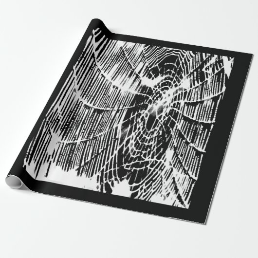 Papier Cadeau Amateurs d'araignée | Tangled Halloween Spider Web (Déroulé)