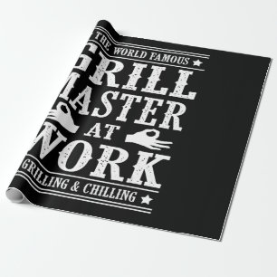 Papier Cadeau Amateurs de barbecue   Le Célèbre Maître Grill Au 