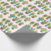 Papier Cadeau Amateurs de cactus mignons (Coin)